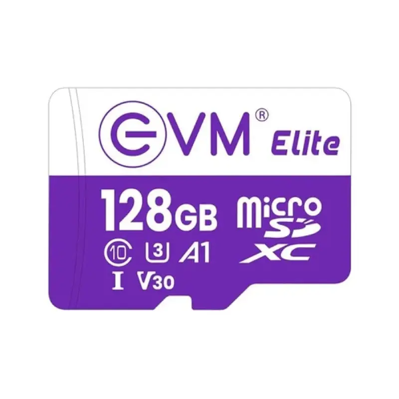 EVM 128GB Micro SDHC Memory Card, Class 10 UHS-I, 100MB/s High Speed Flash Card with 5-Year Warranty (for Mobile, Camera & DVR)