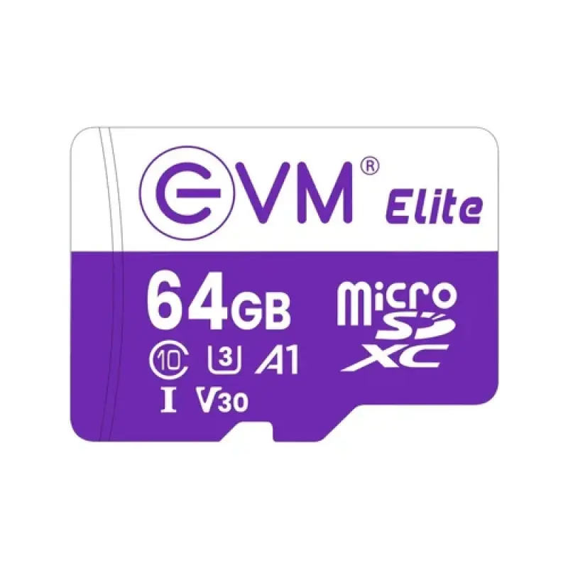 EVM 64GB Micro SDHC Memory Card, Class 10 UHS-I, 100MB/s High Speed Flash Card with 5-Year Warranty (for Mobile, Camera & DVR)