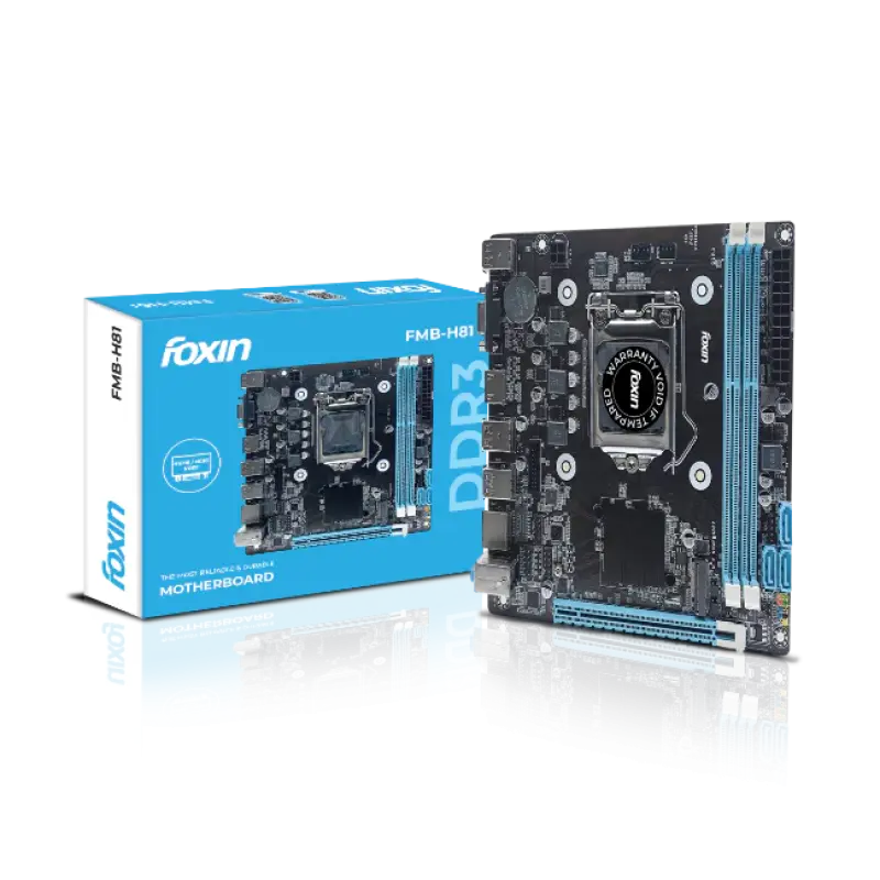 Foxin FMB-H81 PRIME Motherboard | LGA 1150 Socket | Supports Intel 4th Gen i3/i5/i7 | NVMe M.2 Slot | 2 Years Warranty