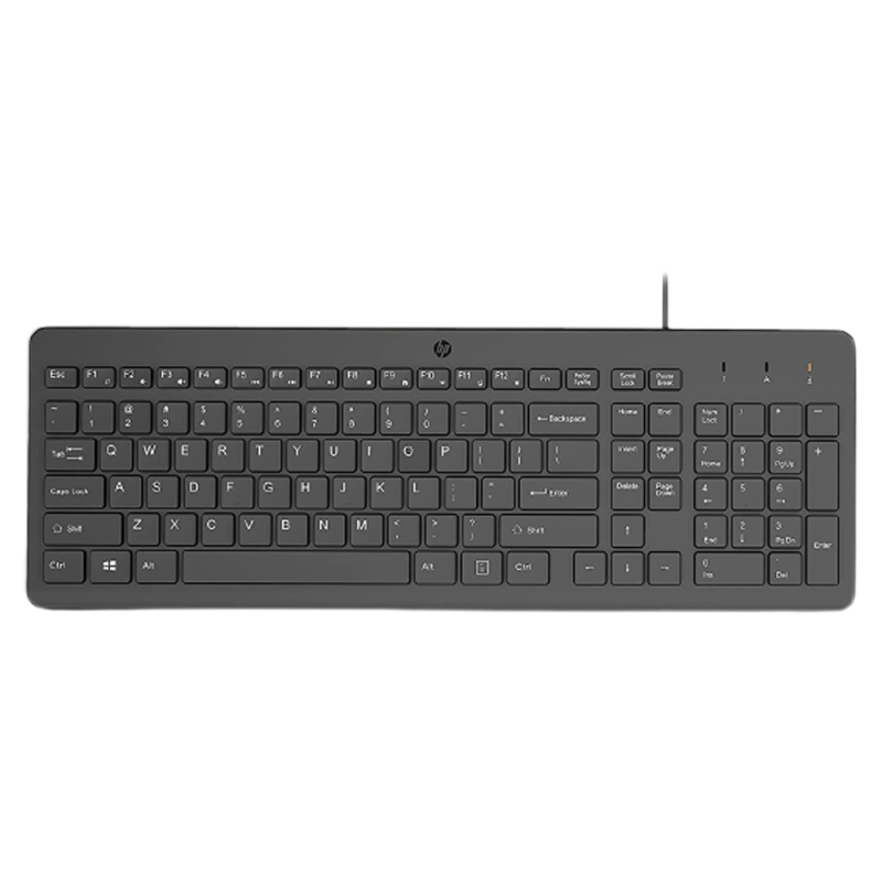 HP 150 Wired Keyboard, Quick, Comfy and Ergonomically Design,