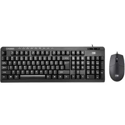 TVS Champ Wired USB Keyboard – Slim Design, Membrane Keys, Durable & Laser-Etched (Black)